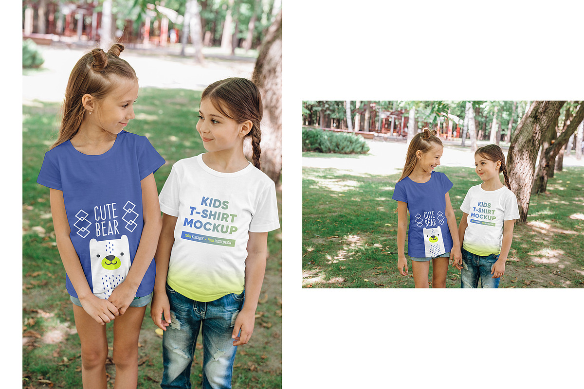Kids Girl T-Shirt PSD Mockups Vol6, a Shirt Mockup by Hi, Mock-Up! (Photo 7 of 8)