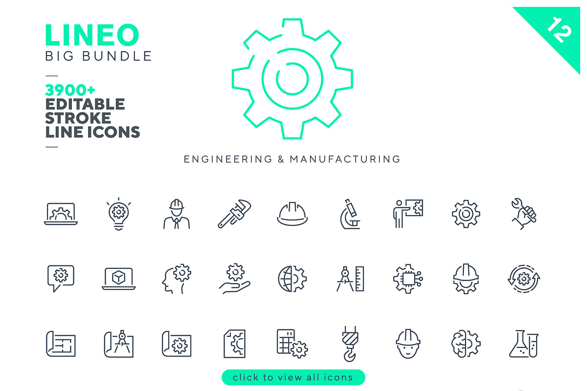 LINEO Big Pack - 3900+ icons, an Outline Icon by sharpnose (Photo 17 of 22)