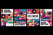 Music and sound party flyers, a Decorative Illustration by Vector Tradition (Thumbnail 3 of 3)