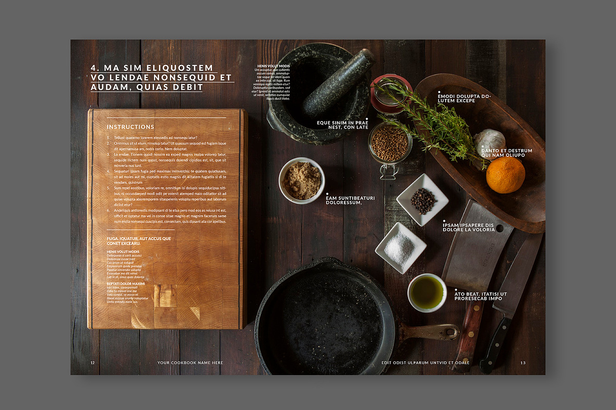 Cookbook / Recipe Book Layout, a Brochure Template by tomsarraipodesign (Photo 8 of 16)