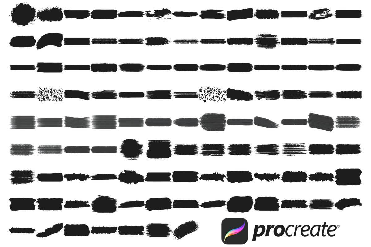 Paint Brush Swatches Set 4 Procreate, a Brush Add-On by Disasterology Ink (Photo 4 of 10)