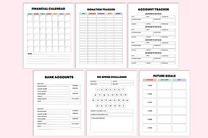 Editable Rainbow Budget Planner