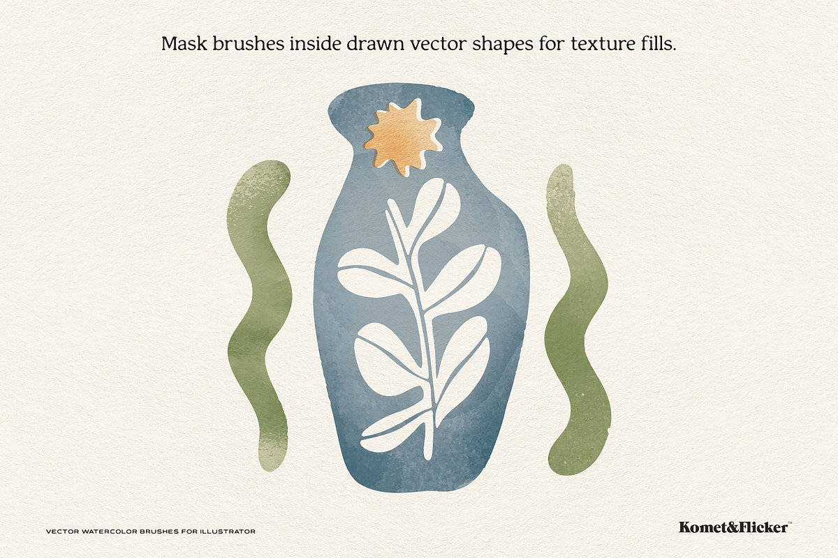 Vector Watercolor Brushes, a Brush Add-On by Komet & Flicker (Photo 8 of 13)