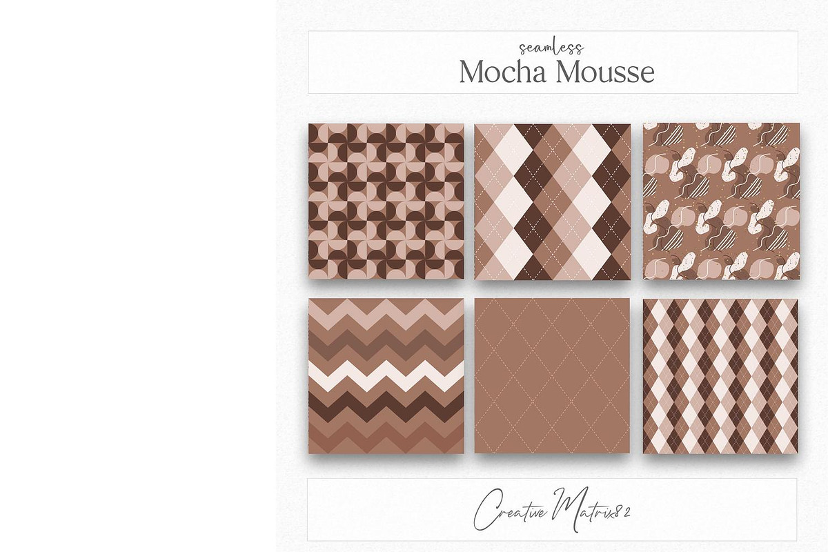 Mocha Mousse Seamless Digital Paper, a Pattern Graphic by Creative Matrix82 (Photo 4 of 5)