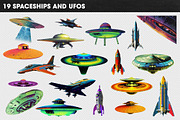 Retro Sci-Fi Collage Creator Kit, an Object Graphic by Nibera (Thumbnail 6 of 11)