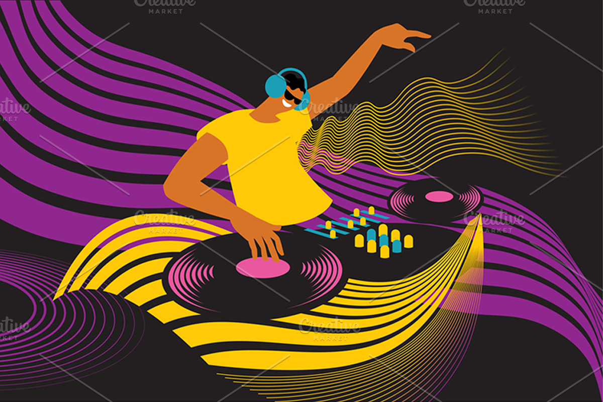 DJ illustrations set, a Person Illustration by lenlis (Photo 12 of 13)