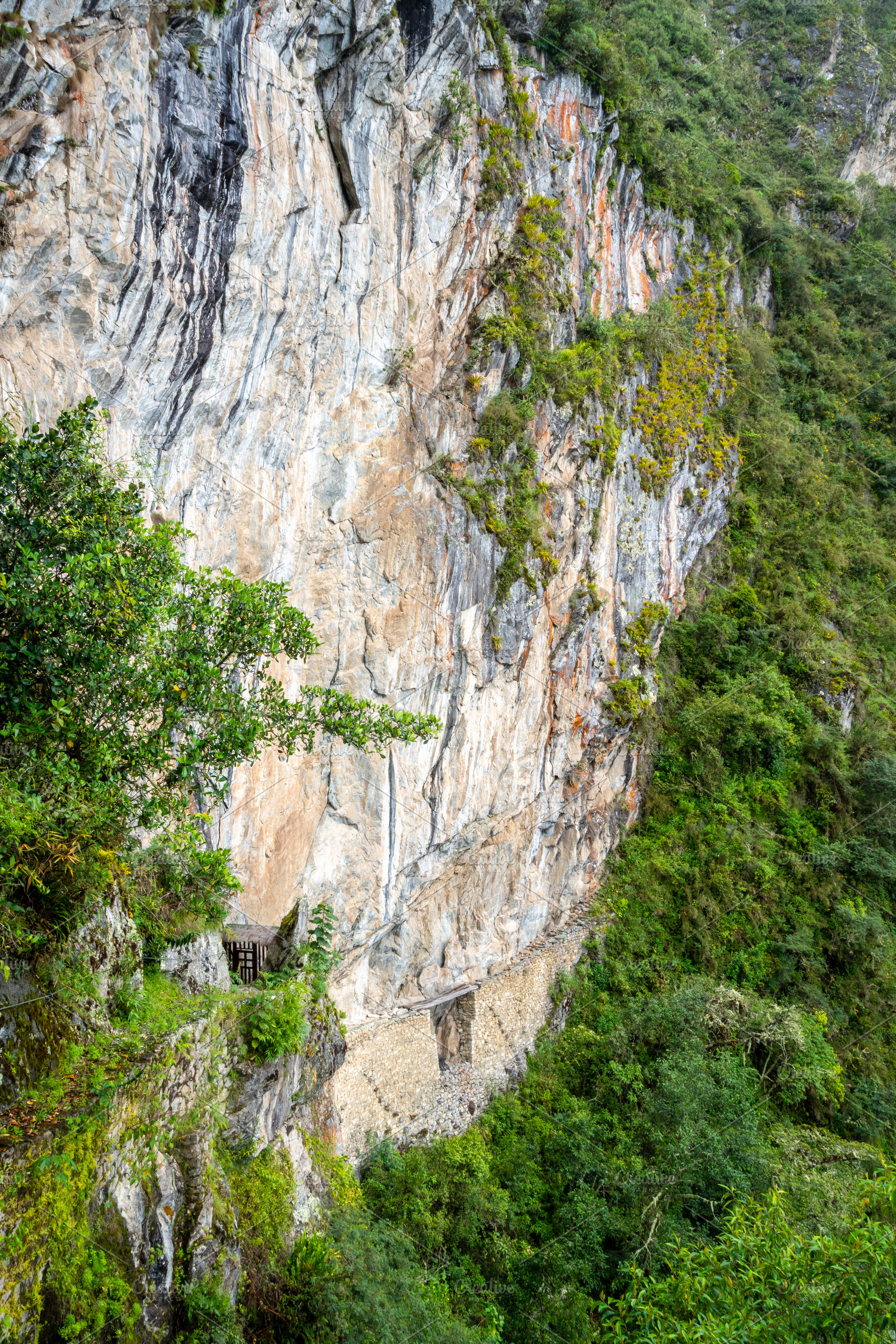 Inca Bridge - Puente Inca - on the Machu Picchu site, a hidden p, a Nature Photo by GoodGoods