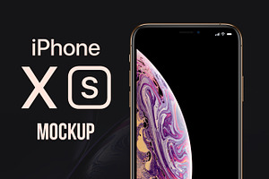 iPhone XS Gold Mockup