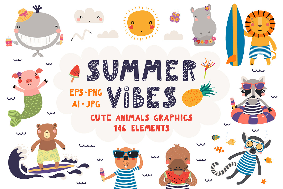 Cute Little Animals Bundle, an Animal Illustration by sceptical cactus (Photo 6 of 12)
