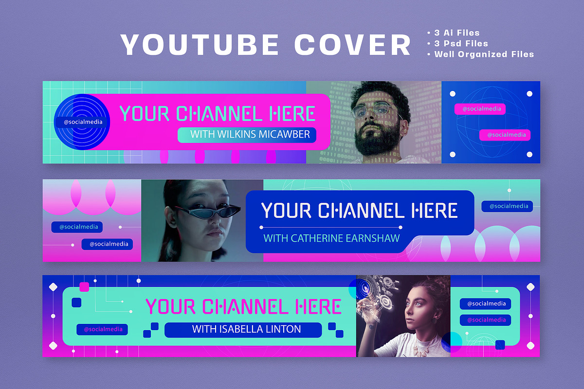 Alternative Design YouTube Cover, a Social Media Template by graphicook (Photo 2 of 3)