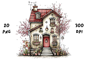 Whimsical Floral Spring House, a Seasonal Illustration by GiraffeCreative (Thumbnail 19 of 20)