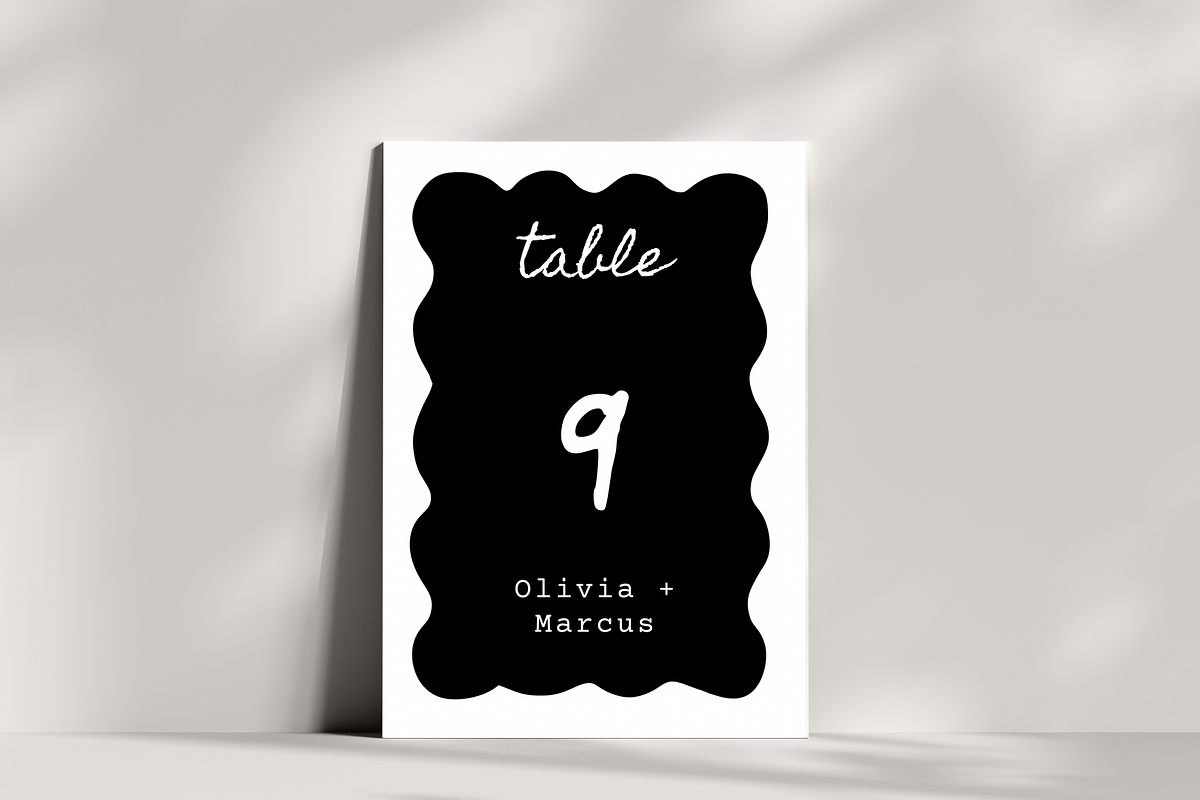 Minimalist Table Number Cards, a Card Template by RefocusMyJourney (Photo 6 of 10)