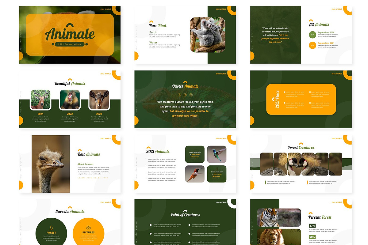 Animale - Presentation Template, a Presentation Template by AQR Studio ...