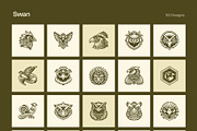 1500 Bird Logo Art Set, a Solid Icon by Creative Stall (Thumbnail 22 of 38)