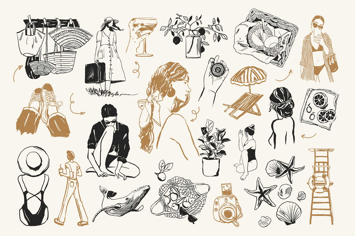 Travel Illustrations, an Object Graphic by iStar Design (Photo 9 of 13)