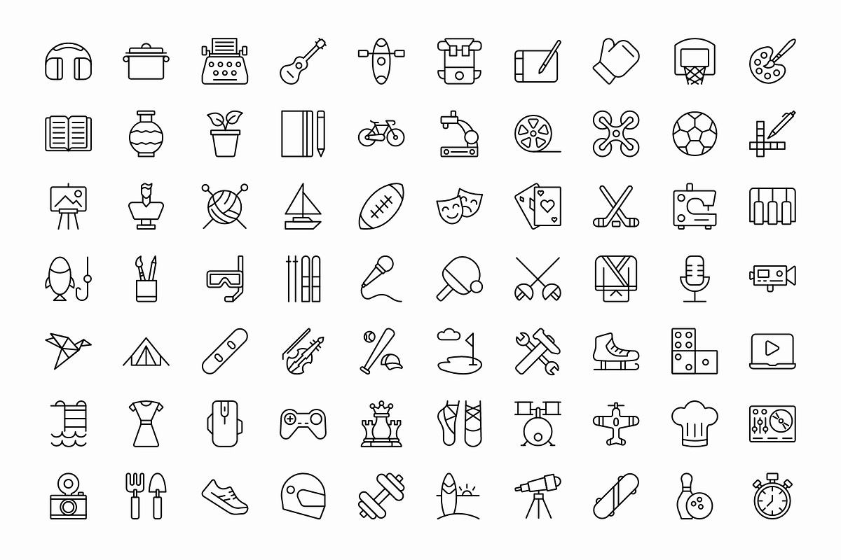 Hobby - Icons Pack, an Icon by Made by Cap