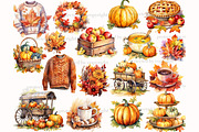 Autumn Vibes Clipart | Cozy Fall, a Seasonal Illustration by GlamArtZhanna (Thumbnail 3 of 5)