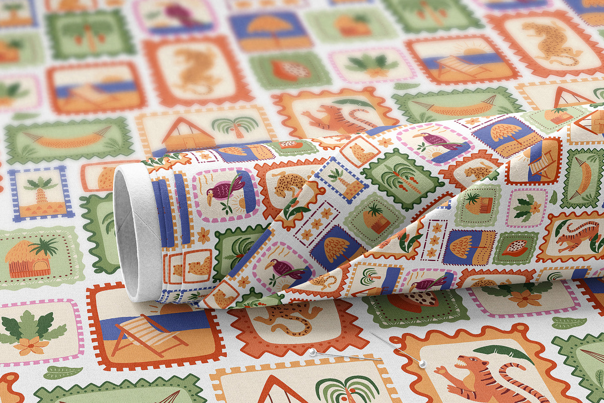 Checkered tropical summer patterns, a Pattern Graphic by Tani Kuzminka (Photo 8 of 11)