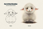Fur Brushes for Illustrator, a Brush Add-On by pixelbuddha.net (Thumbnail 5 of 6)