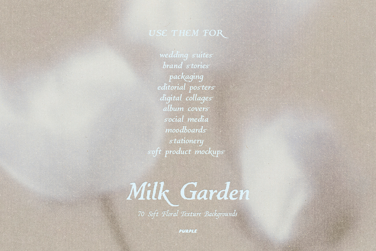 Milk Garden: Texture Backgrounds, a Background Graphic by Purple (Photo 6 of 11)