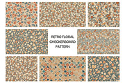 42 Retro Floral Checkerboard Pattern, a Pattern Graphic by adenpinkstore (Thumbnail 1 of 11)