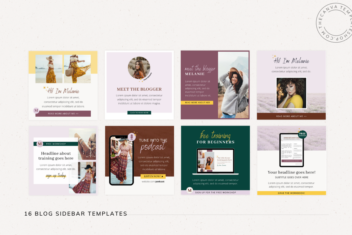Melanie Blog/Pinterest Templates, a Social Media Template by The Canva Template Shop (Photo 6 of 8)