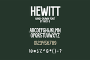 Hewitt Hand Drawn Font, a Sans Serif Font by nickqtx (Thumbnail 2 of 4)