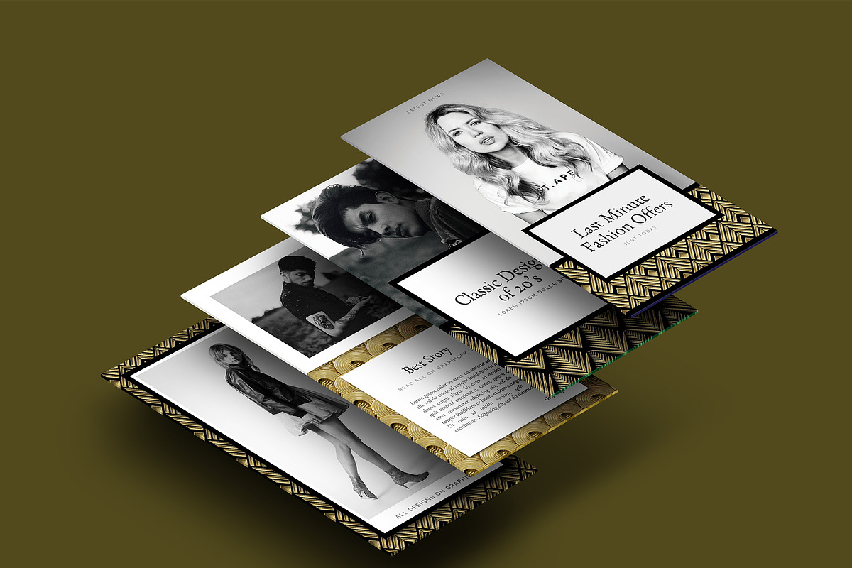 Art Deco Instagram Stories, a Social Media Template by Graphicfy Templates (Photo 5 of 5)