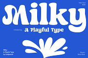 Milky - A Playful Type, a Serif Font by delipensil (Thumbnail 1 of 7)