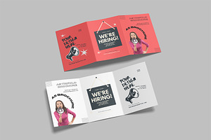 A5 Trifold Brochure Mockup