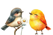 Quirky Whimsical  Birds Clipart, an Illustration by Designworld (Thumbnail 5 of 6)