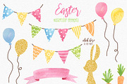Happy Easter Watercolor Set, an Illustration by LeMagiqueBoutique (Thumbnail 3 of 6)