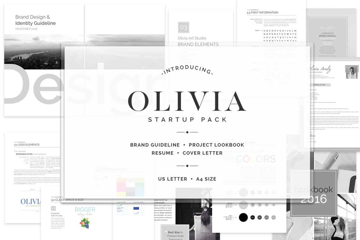 Save 30% - OLIVIA Branding Bundle, a Brochure Template by Typography Prime (Photo 1 of 13)
