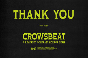 Crowsbeat Reversed Contrast Horror