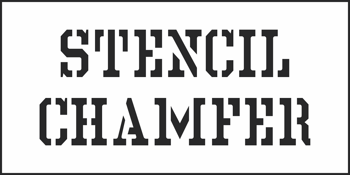Stencil Chamfer JNL, a Slab Serif Font by Jeff Levine Fonts (Photo 2 of 5)