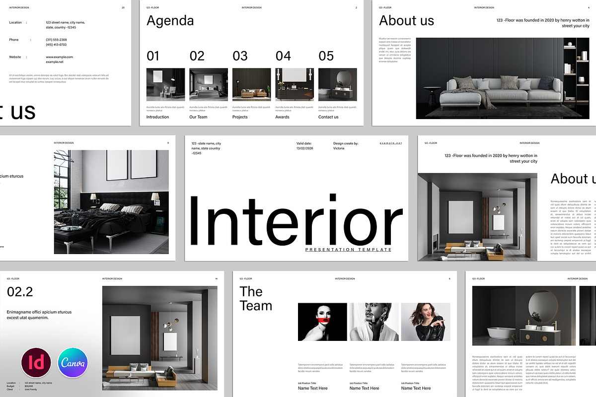 Interior Design Presentation Canva, a Presentation Template by ...