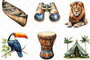 Jungle Adventure Clipart Bundle, an Illustration by Black Bird Studio (Thumbnail 5 of 6)