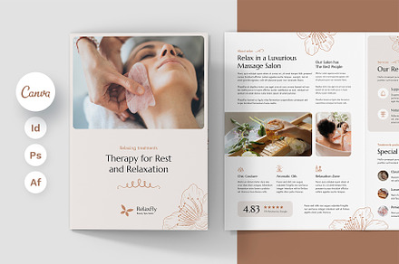 Spa Salon Brochure Bifold Canva