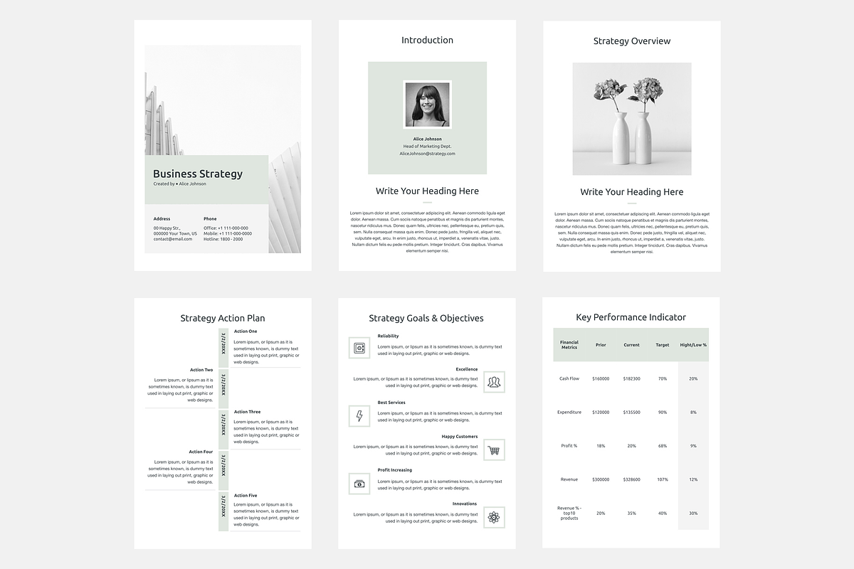 A4 Business Strategy Google Slides, a Presentation Template by JetzTemplates (Photo 2 of 8)