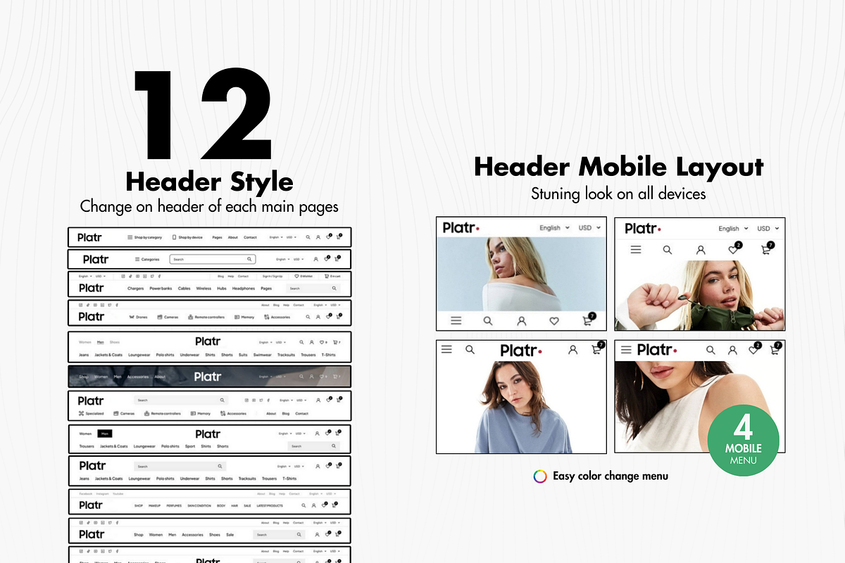PlatR - Multipurpose Woocommerce, a WordPress Template by PlatR (Photo 3 of 18)