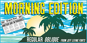 Morning Edition JNL, a Sans Serif Font by Jeff Levine Fonts (Thumbnail 1 of 5)
