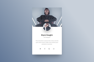 Profile Showcase Widget - Adobe XD