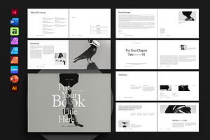 Book Title Layout Design Landscape, a Brochure Template by DesignCrest