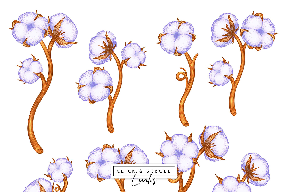 Cotton & Swallow Seamless Patterns, a Decorative Illustration by Liiafis (Photo 11 of 16)