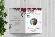 Floral Funeral Program Template, a Brochure Template by retrographix (Thumbnail 3 of 5)