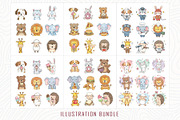 Cute animal illustration bundle, an Animal Illustration by Sofia's Fashion (Thumbnail 3 of 3)