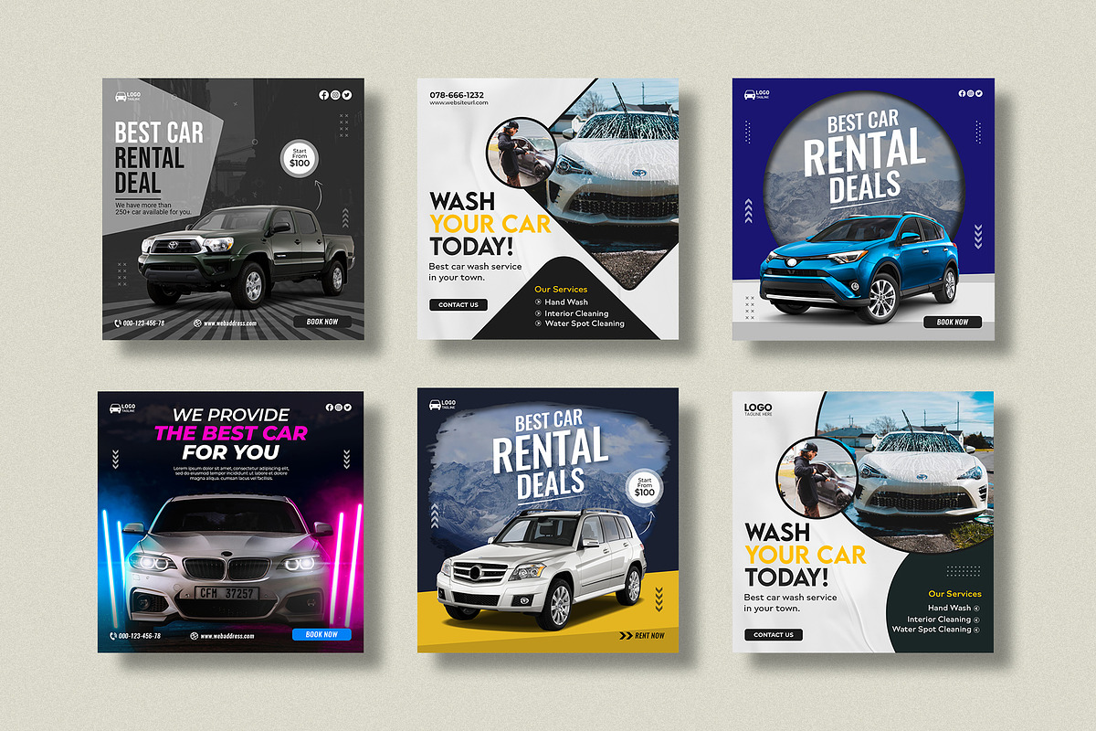 Car rental instagram stories bundle, a Social Media Template by MnGfx (Photo 4 of 4)