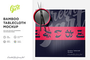 Bamboo Tablecloth Mockup - Top View, a Mockup by Green Art (Thumbnail 1 of 5)