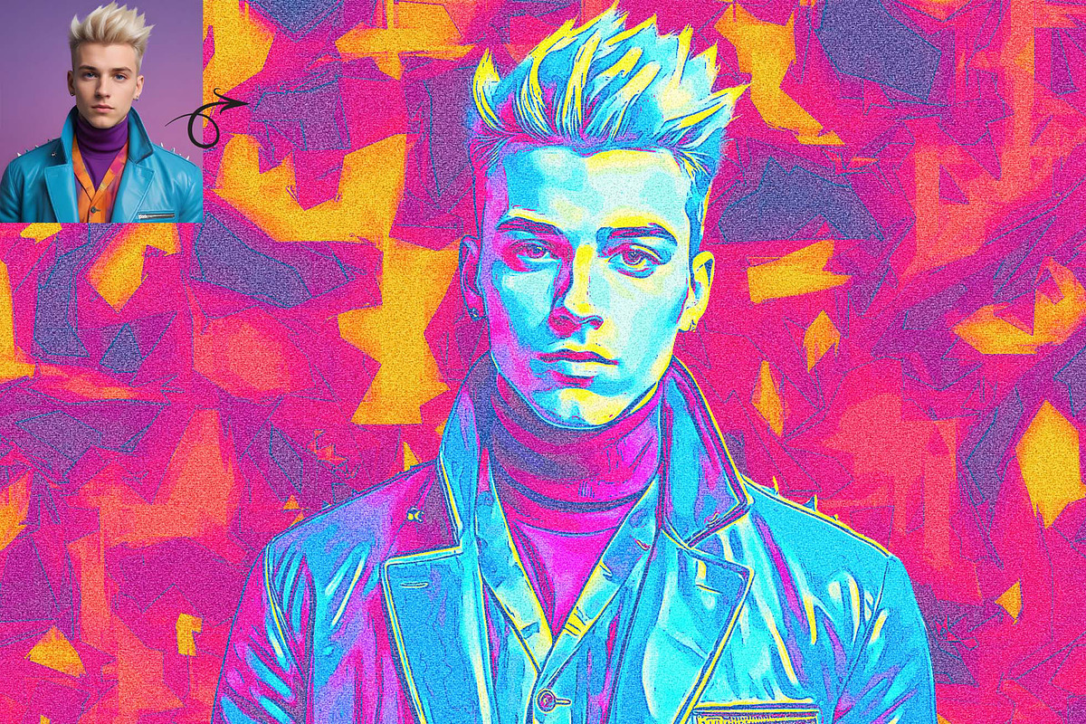Neon Pop Art Photoshop Action, a Brushes & More by MRI STUDIO (Photo 12 of 14)