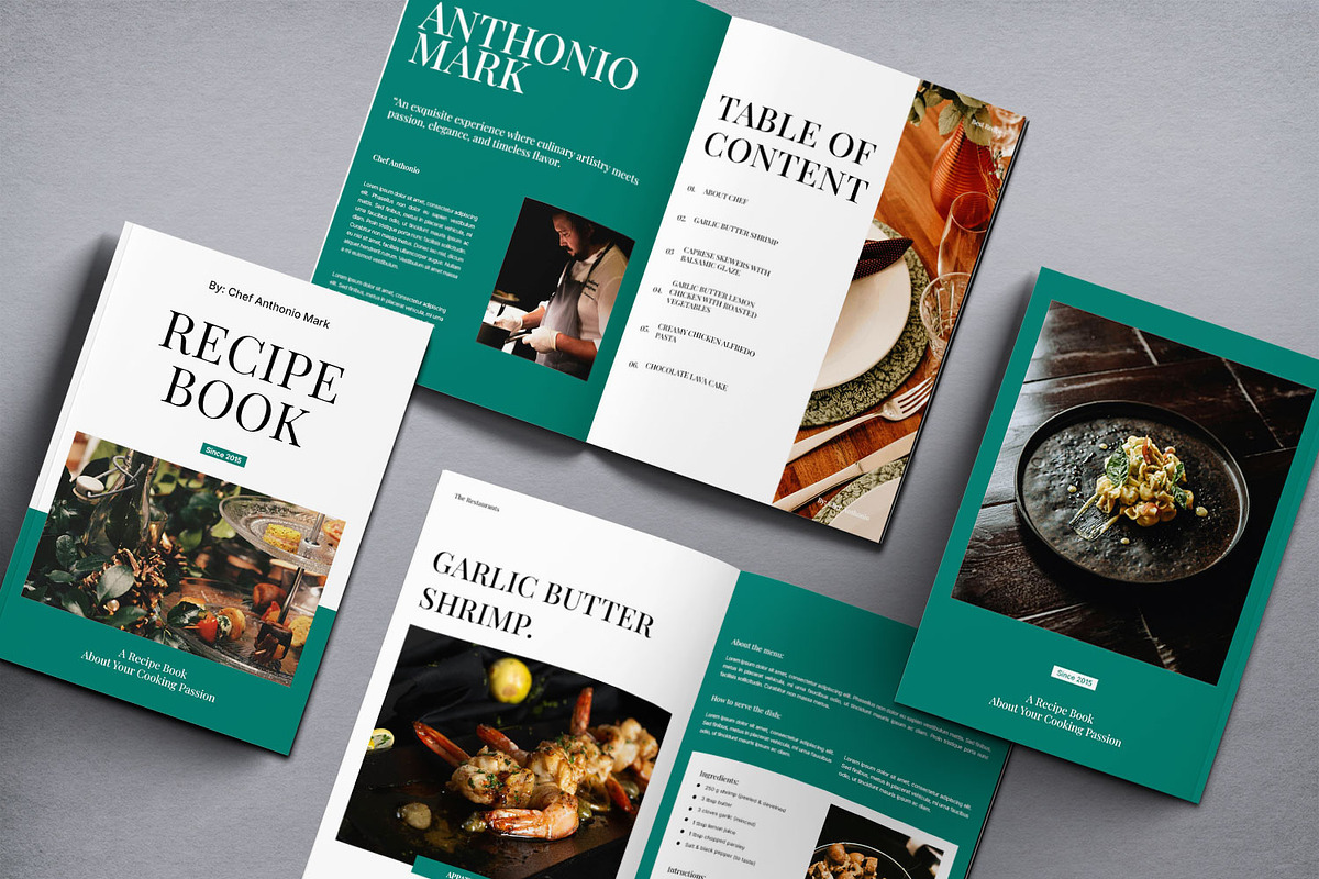 Recipe Cookbook Template, a Magazine Template by Haps Space (Photo 5 of 8)
